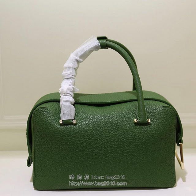 DELVAUX女包 Delvaux新標誌性包款 Cool Box 中號 德爾沃女手提包 手拎包 手腕包 艾草綠  fcs1401